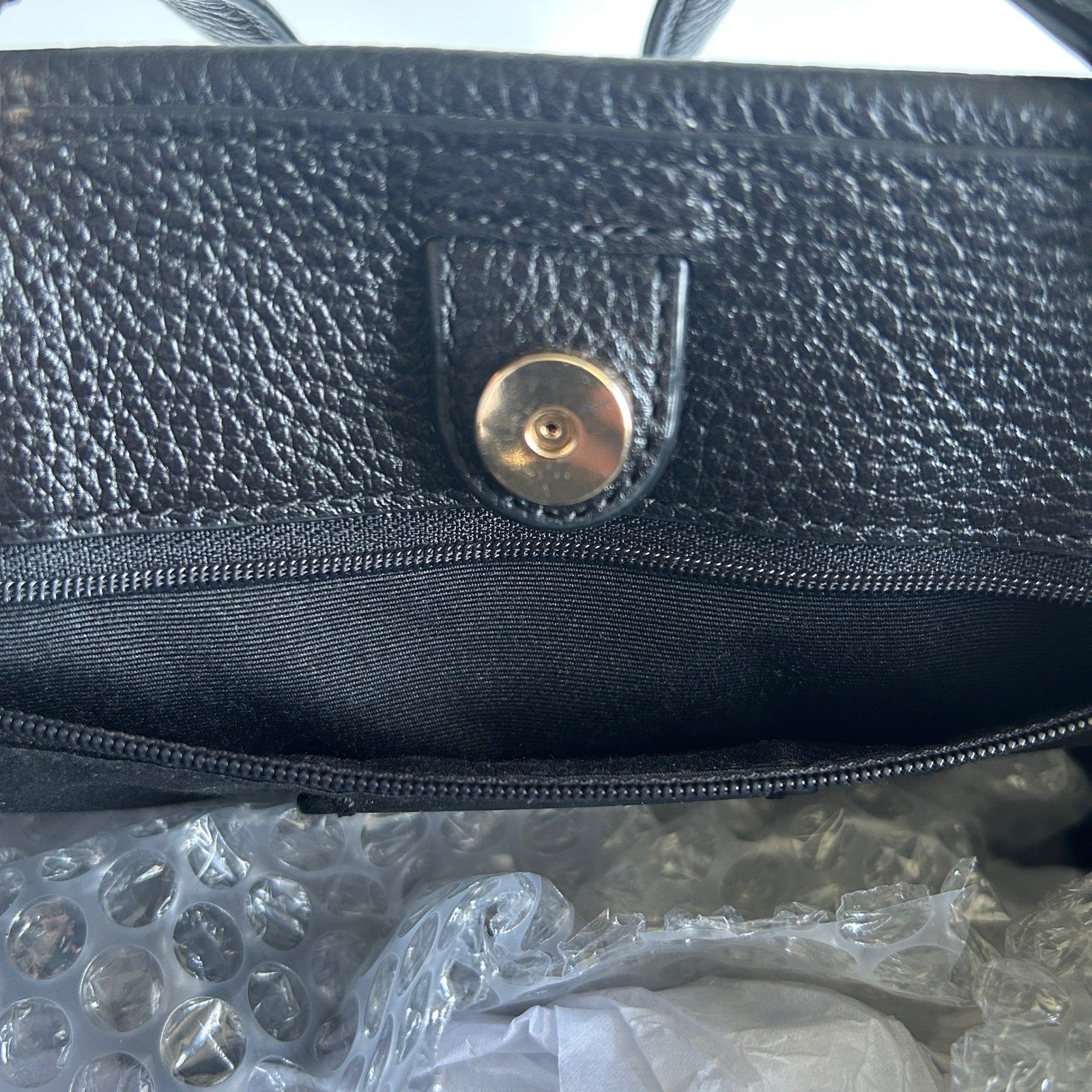 Coach Dempsey Carryall Black Pebbled Leather Shoulder Bag Excellent