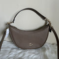 Coach Aria Dark Stone Pebbled Leather Shoulder Bag CCL28 NEW