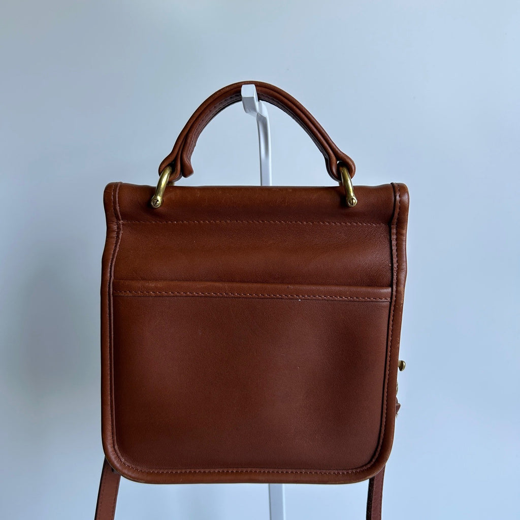 Coach Winnie 9023 British Tan Leather Crossbody Bag Good