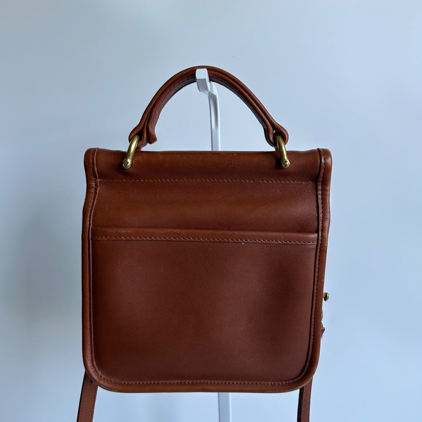Coach Winnie 9023 British Tan Leather Crossbody Bag Good