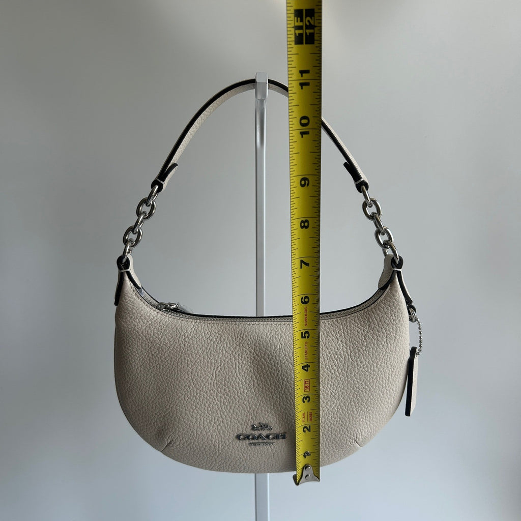 Coach Mini Payton Chalk White Pebbled Leather Shoulder Bag NWT