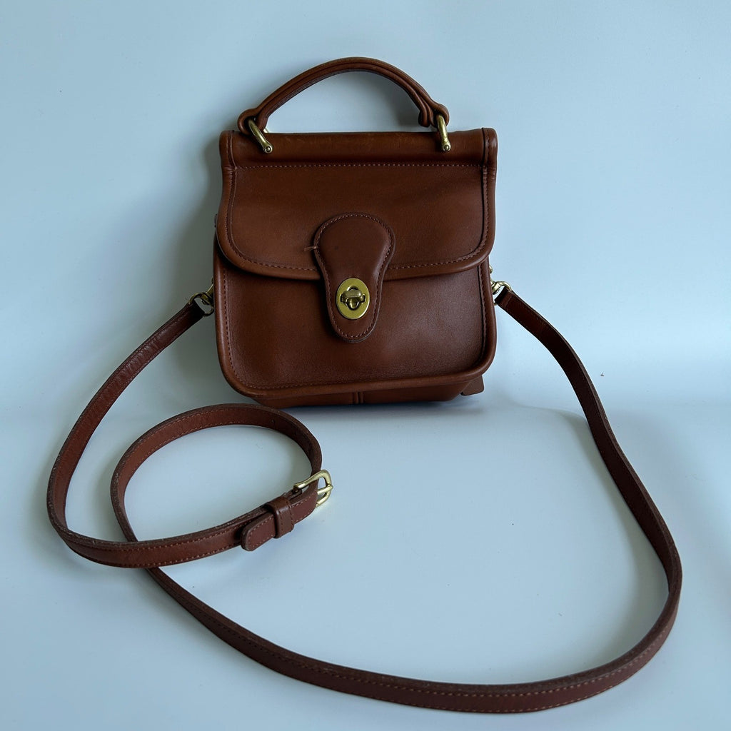Coach Winnie 9023 British Tan Leather Crossbody Bag Good