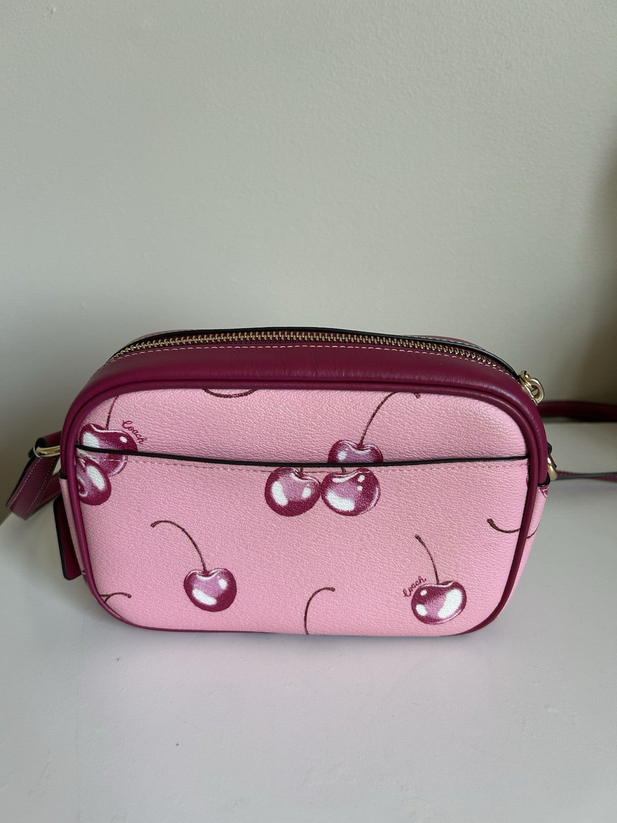 COACH Mini Jamie Camera Bag With Cherry Print