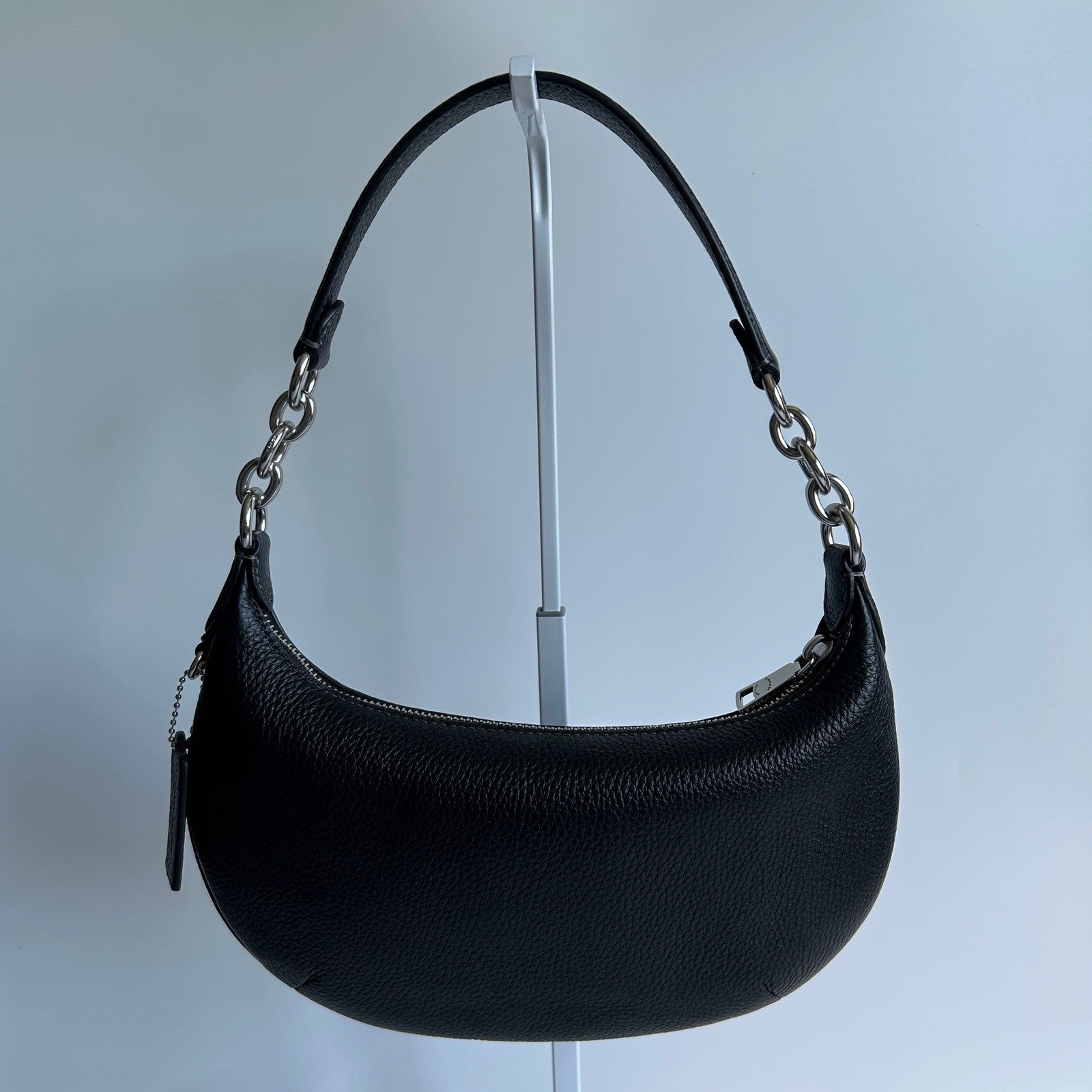 Coach Payton Hobo Black Pebbled Leather Shoulder Bag CE619 Excellent