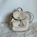 Coach Pennie Mini Backpack 22 Chalk White Pebbled Leather C4121 Good