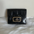 Coach Tabby Small Wallet Black Croc Embossed Leather Gold Excellent