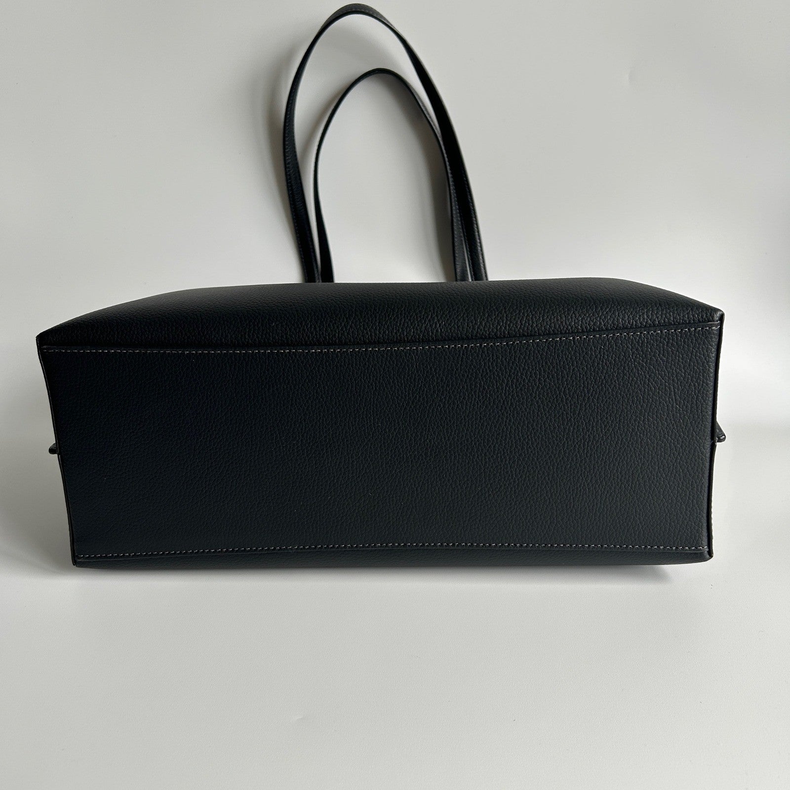 Coach Mollie Tote Black Pebbled Leather Shoulder Bag 1671 Excellent