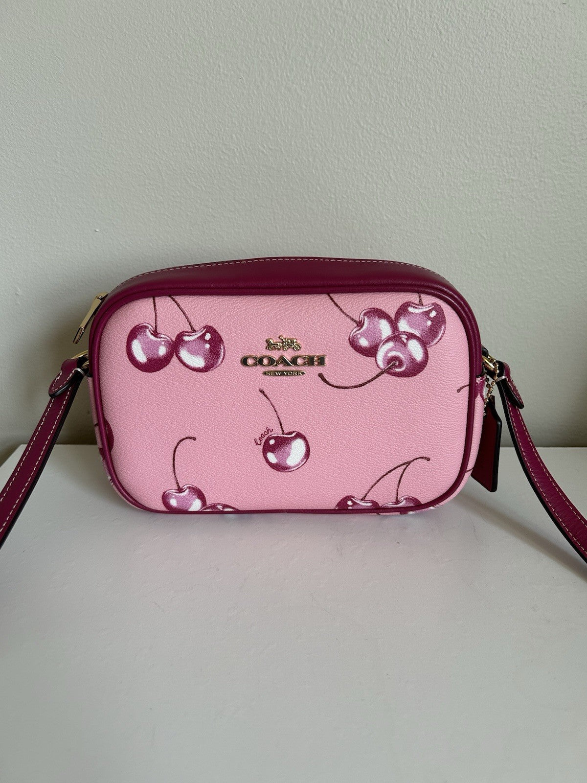 COACH Mini Jamie Camera Bag With Cherry Print