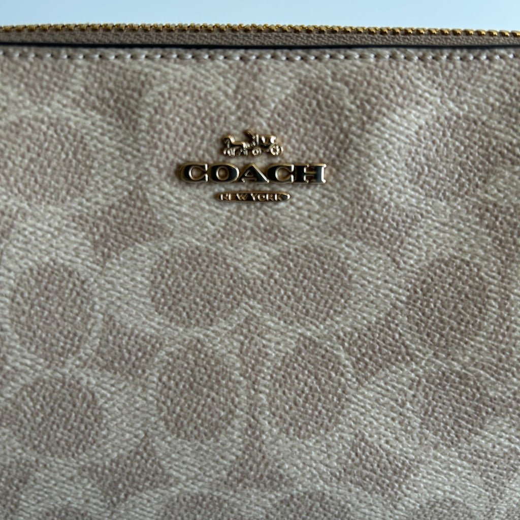 Coach Nolita 19 Light Khaki Chalk Signature Canvas Shoulder Bag Excellent