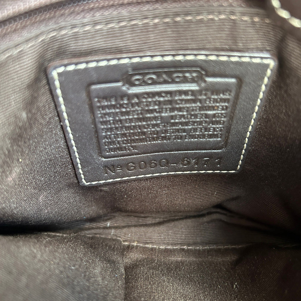 Coach Soho Signature Brown Canvas Leather Shoulder Bag 6314 Good