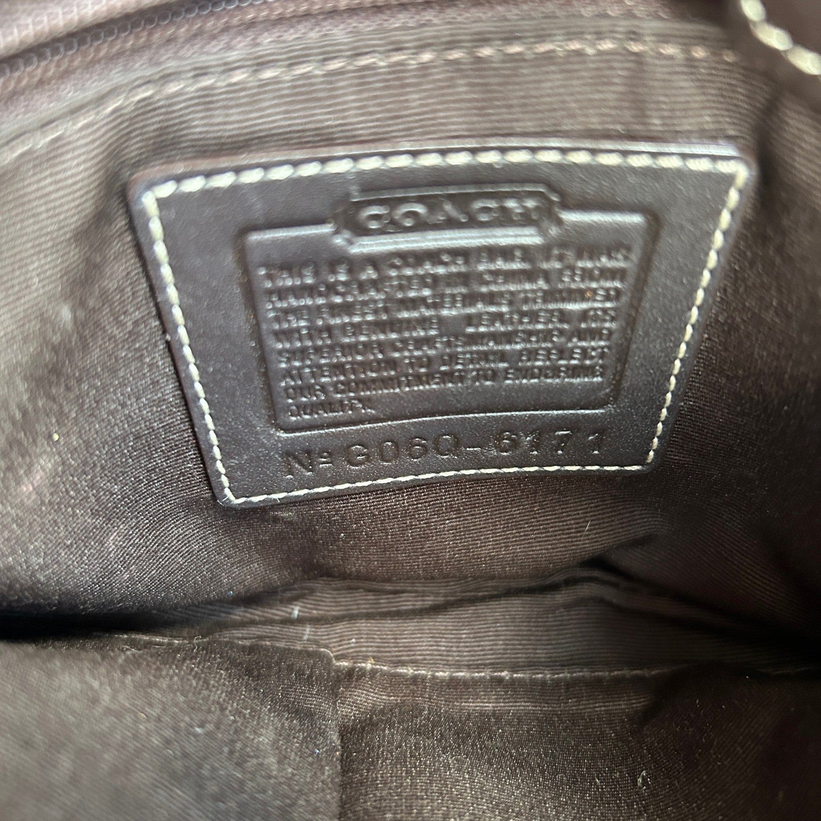 Coach Soho Signature Brown Canvas Leather Shoulder Bag 6314 Good