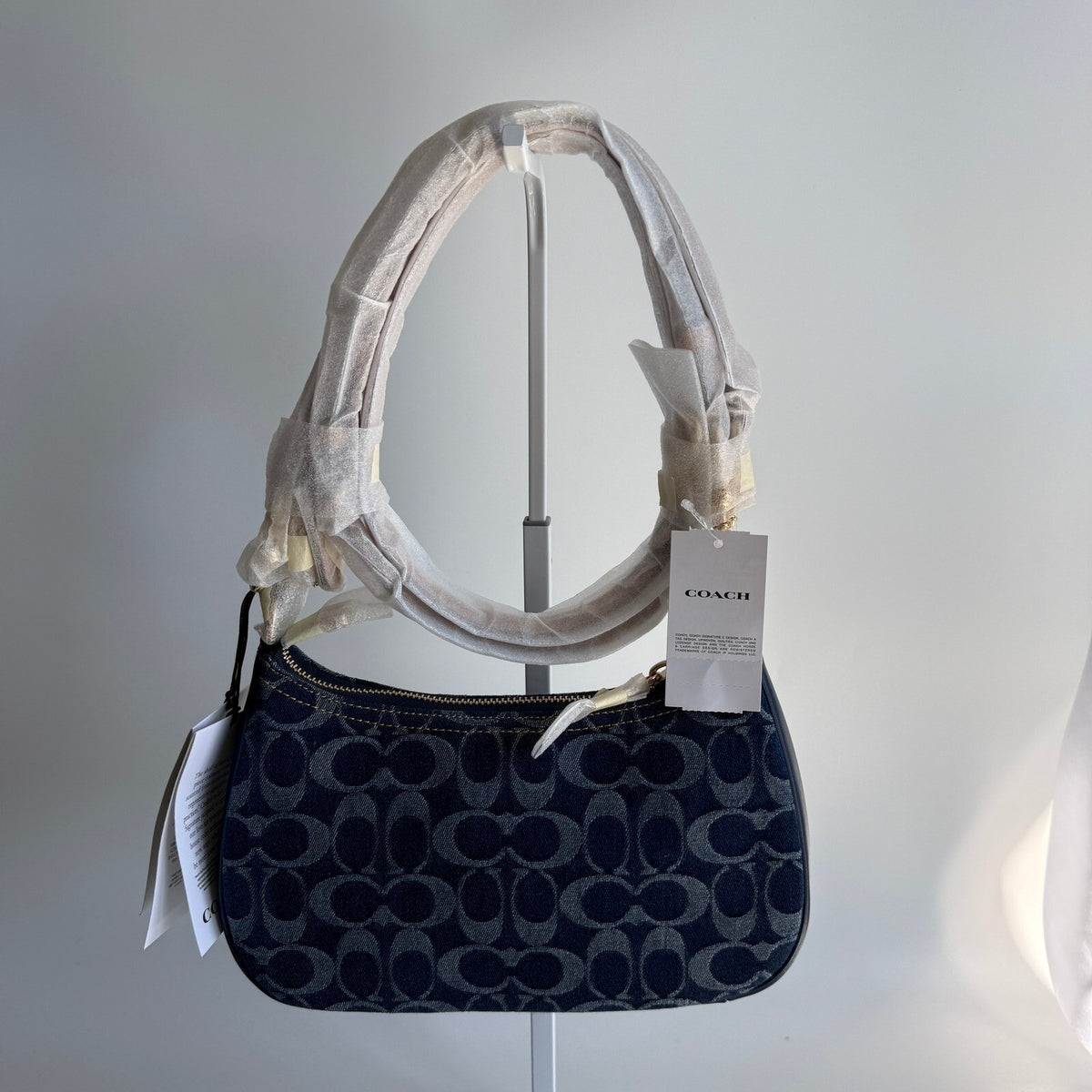 Coach Teri Shoulder Bag Denim Vachetta Leather CAF82