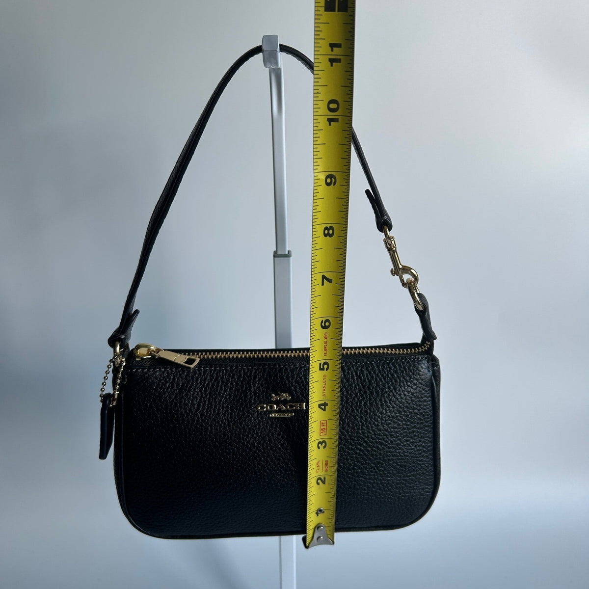 Coach Nolita 19 Black Pebble Leather Shoulder Bag CBQ88