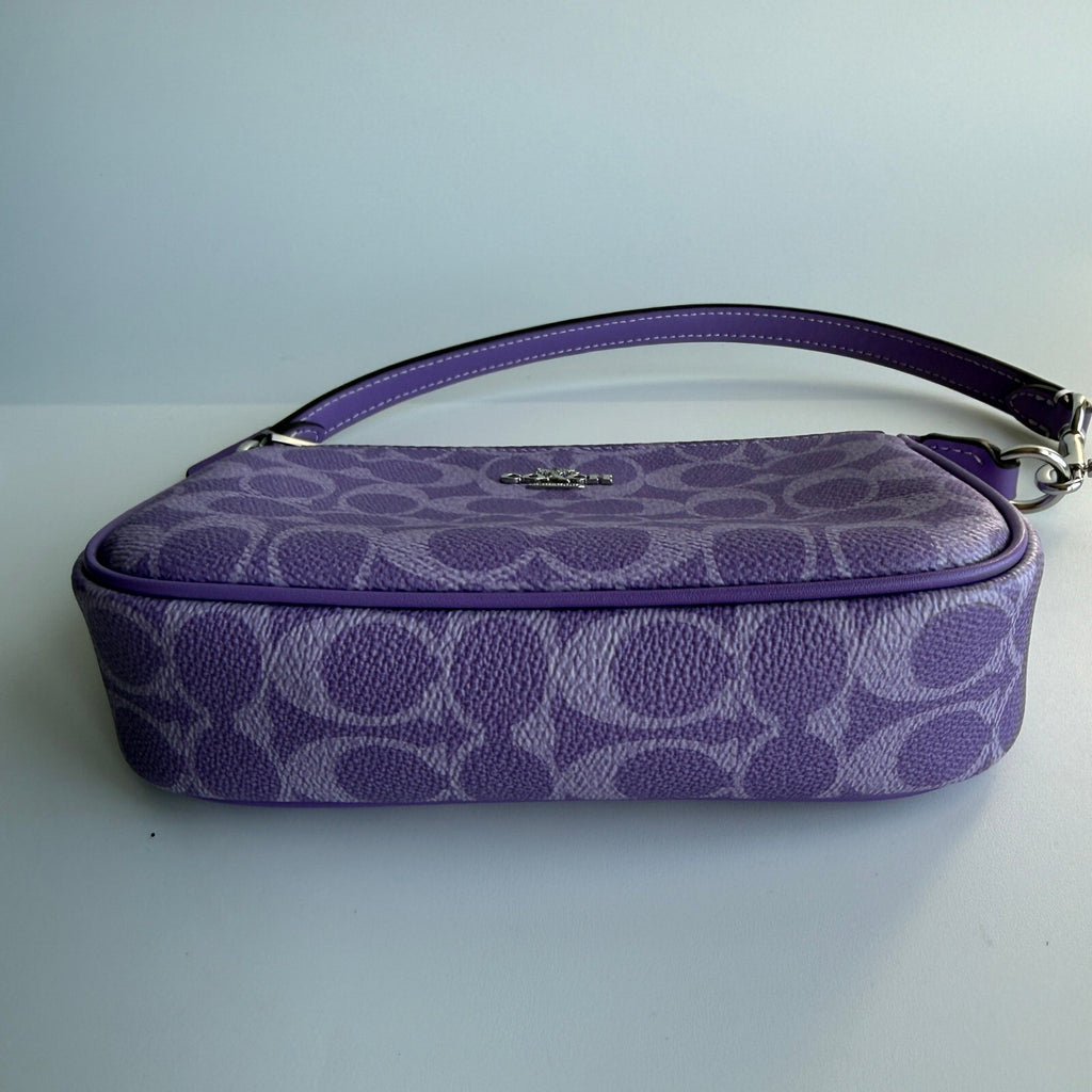 Coach Nolita 19 Iris Purple Signature Canvas Shoulder Bag CW426 Mini Pochette