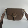 Coach Amelia Saddle Bag Dark Stone Pebbled Leather Crossbody CP107
