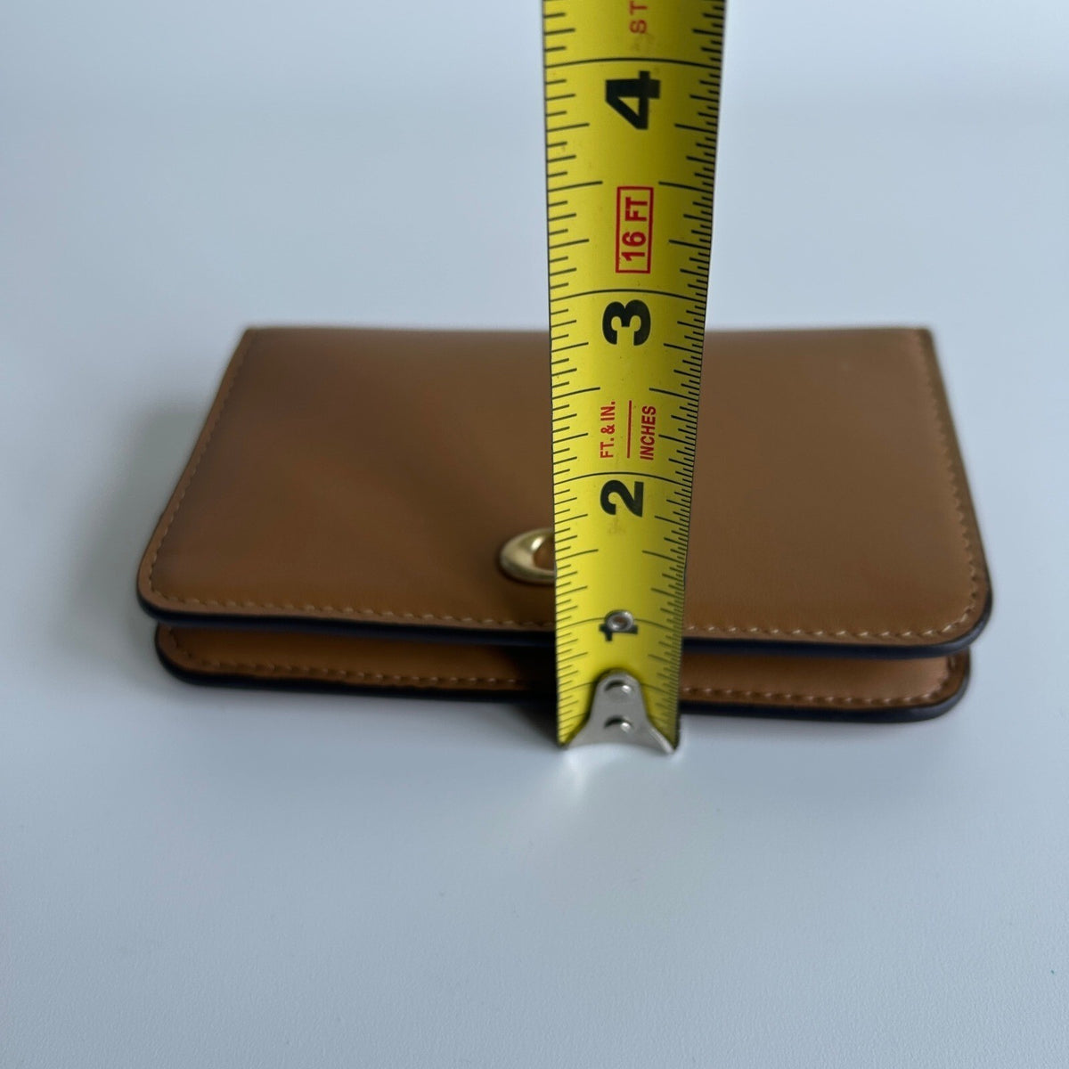 Coach Tabby Card Case Saddle Brown Leather Wallet Excellent
