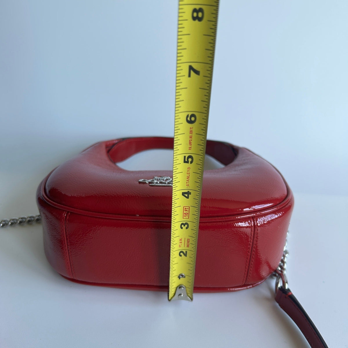 Coach Carmen Mini Crossbody Red Patent Leather Bag CW036