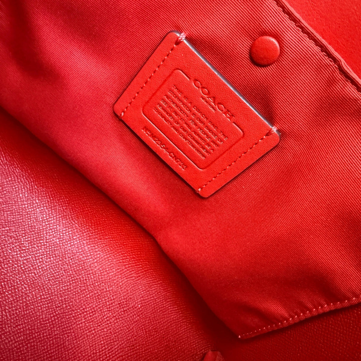 Coach City Tote Khaki Miami Red Signature Canvas Bag 5696