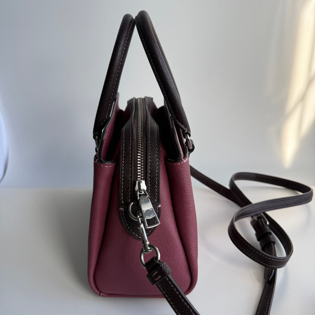 Coach Mini Darcie Carryall Light Raspberry Leather Bag CH173 Satchel Crossbody