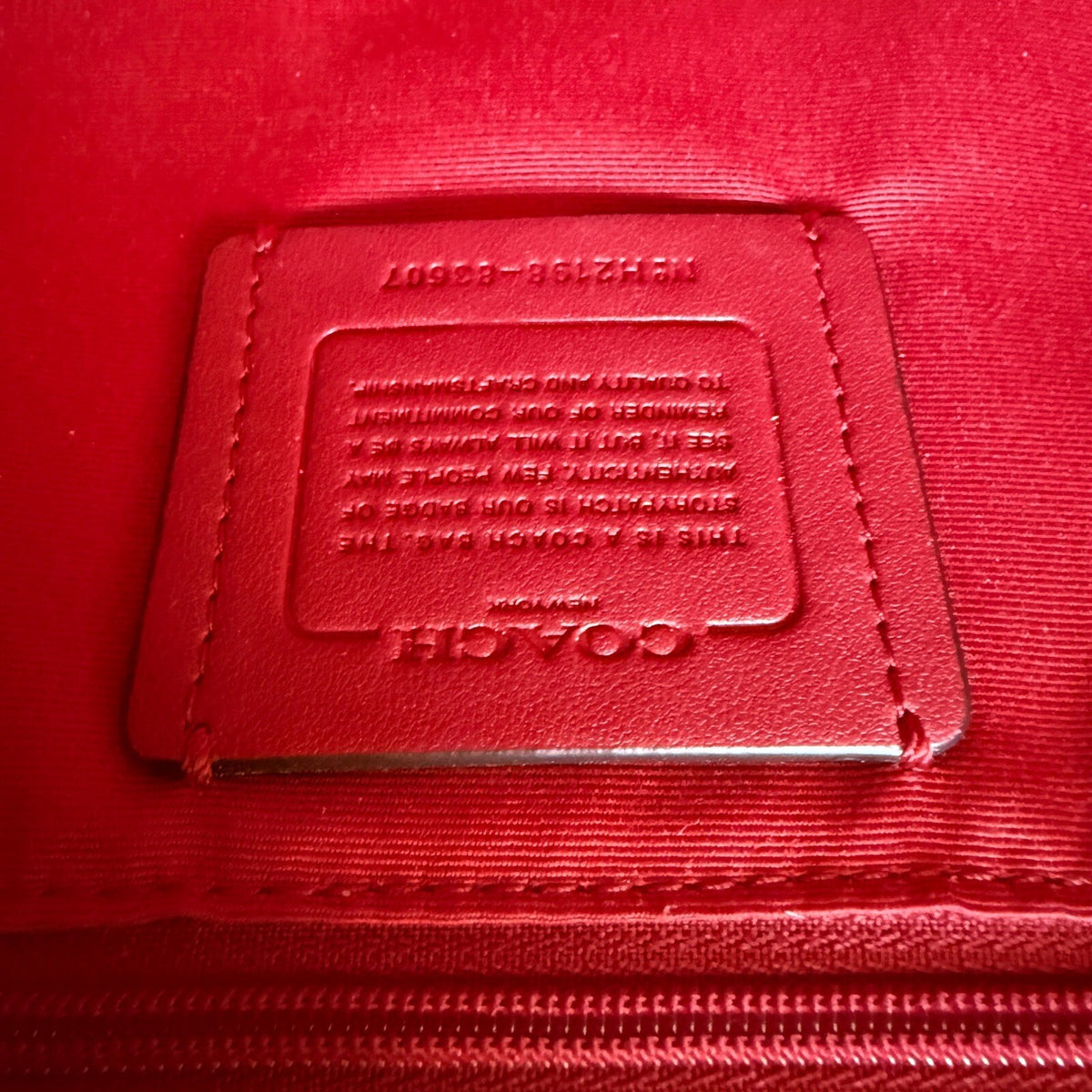 Coach Rowan Satchel Brown True Red Signature Canvas Bag F83607