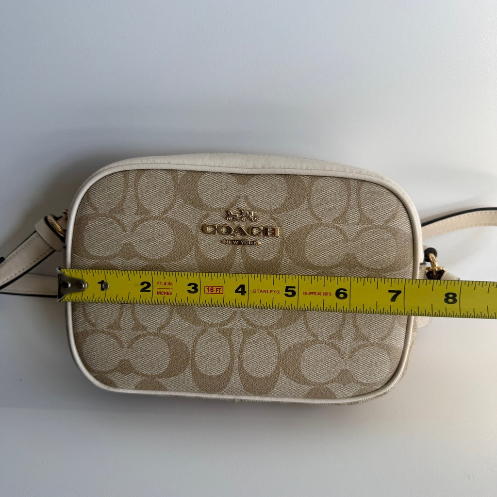 Coach Mini Jamie Camera Bag Light Khaki Chalk Signature Canvas C9926 Crossbody