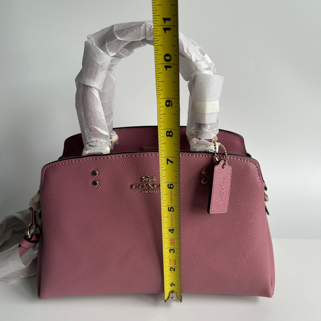 Coach Mini Lillie Carryall Rose Pink Crossgrain Leather Satchel 91146
