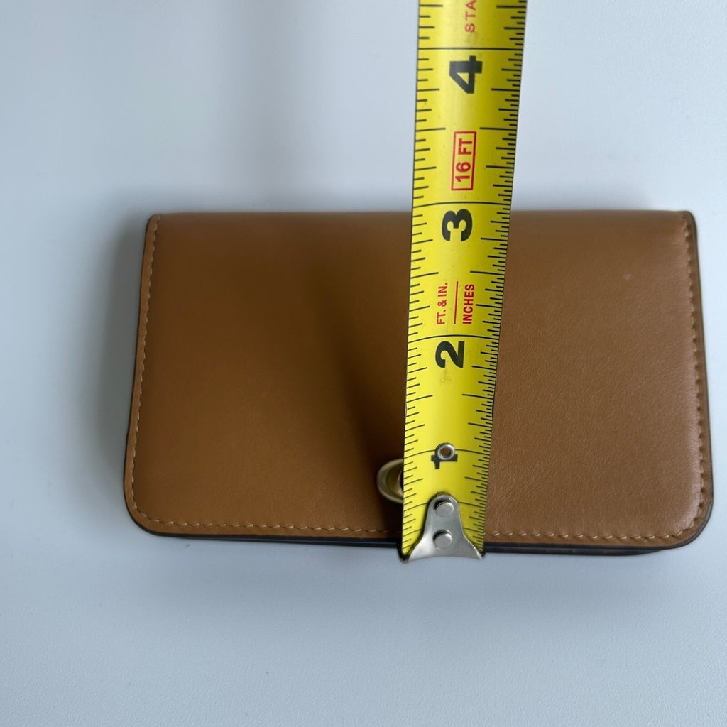 Coach Tabby Card Case Saddle Brown Leather Wallet Excellent