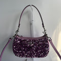 Coach Teri Shoulder Bag Lilac Purple Sequins CQ556 Crossbody Evening Purse