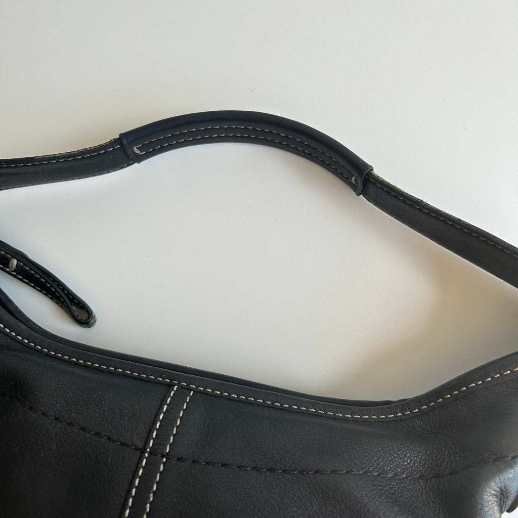 Coach Soho Small Hobo Black Leather Shoulder Bag 9541