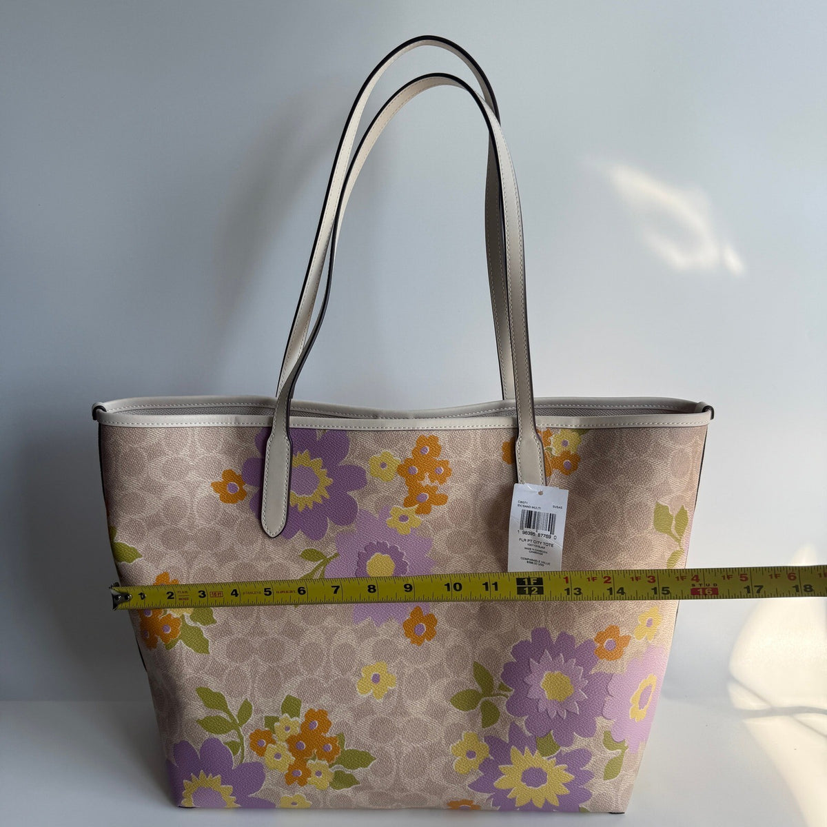 Coach City Tote Sand Multi Signature Canvas Floral Bag CBG71