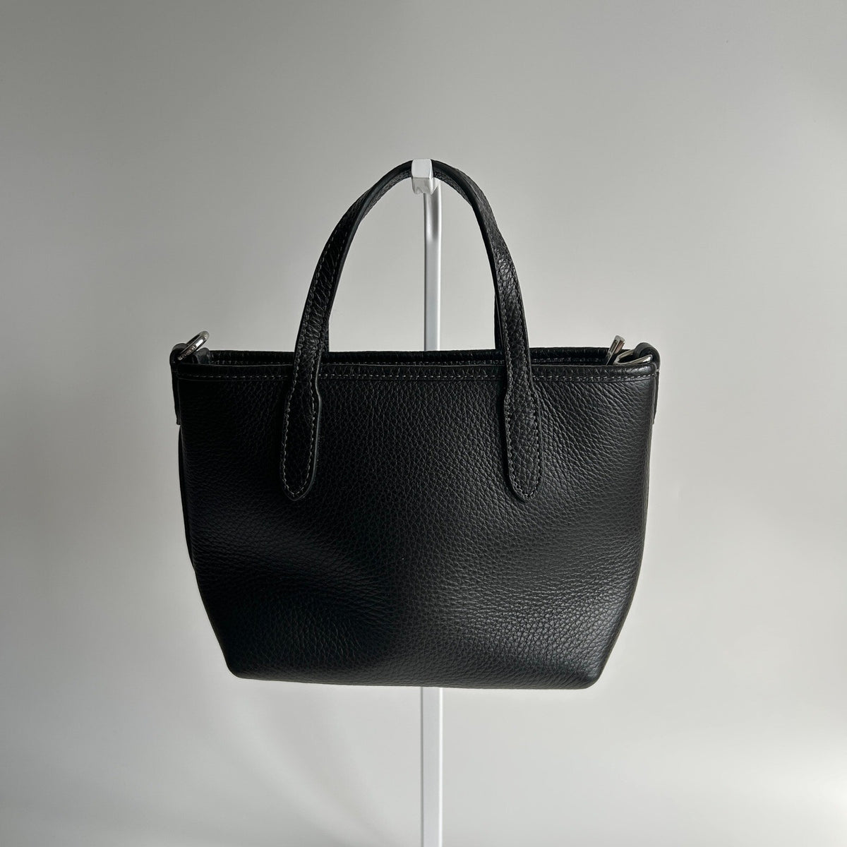 Coach City Mini Tote Black Pebble Leather Crossbody CW031