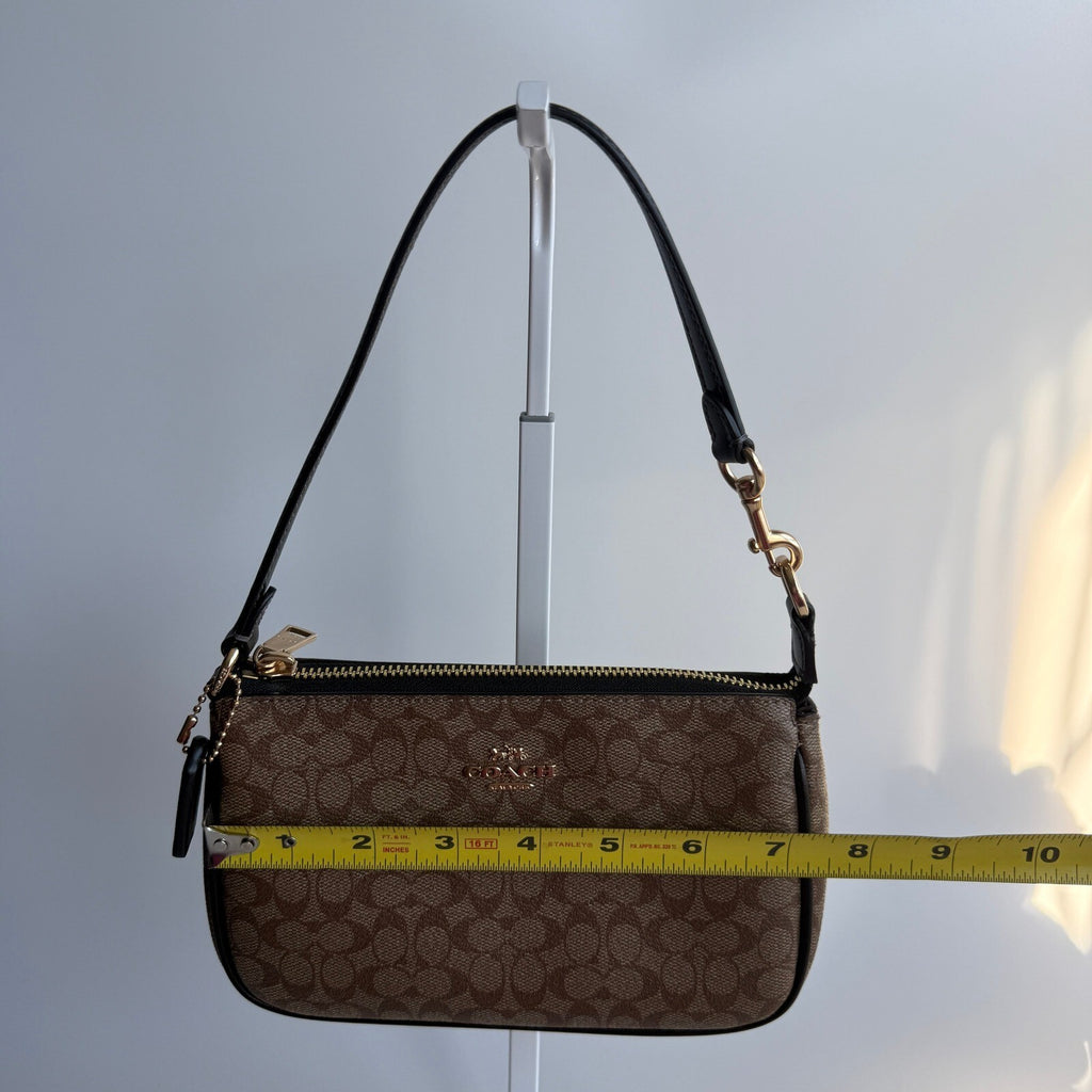 Coach Nolita 19 Khaki Signature Canvas Shoulder Bag CW426 Small Purse Handbag