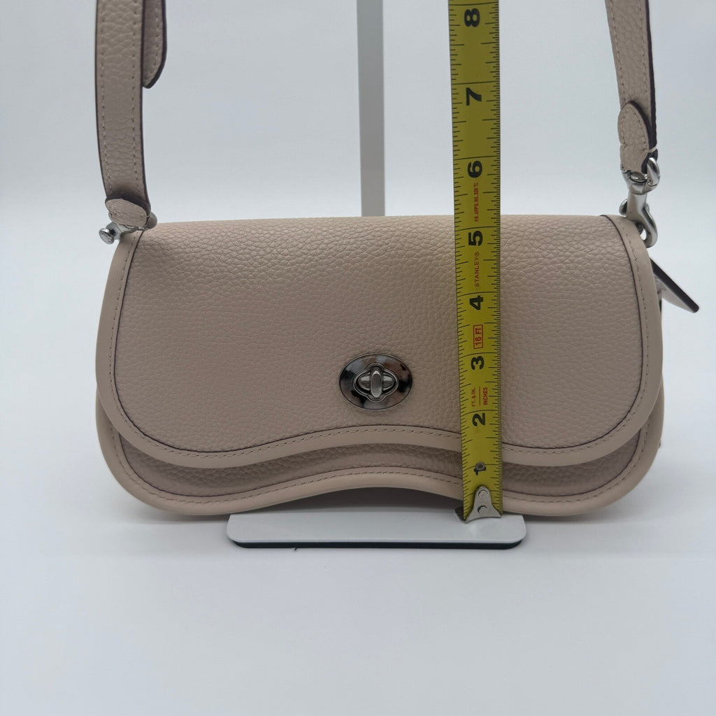 Coach Coachtopia Wavy Dinky Cloud White Pebbled Leather Crossbody Bag CK113