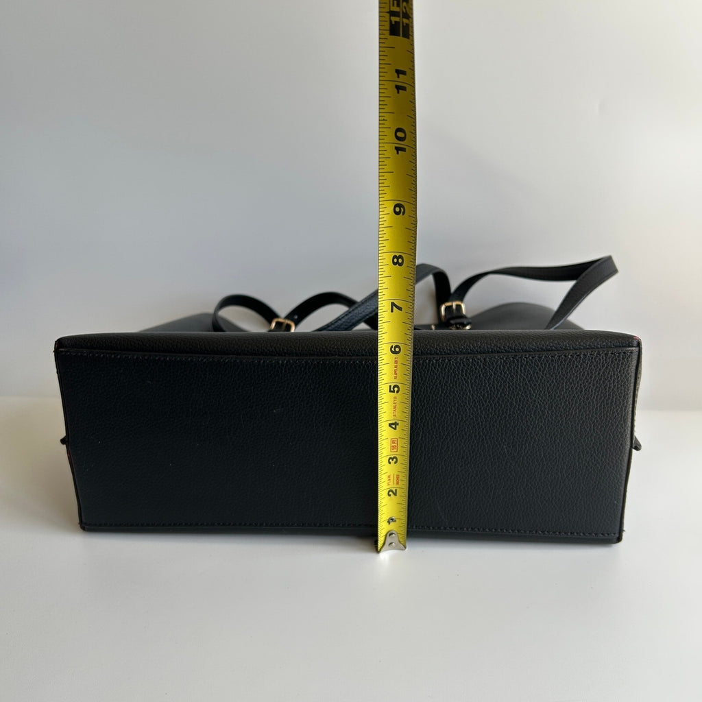 Coach Mollie Tote 1671 Black Pebbled Leather Large Bag