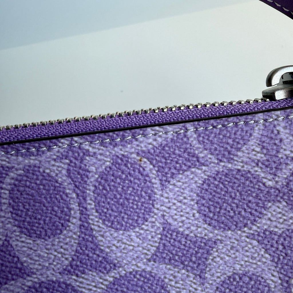 Coach Nolita 19 Iris Purple Signature Canvas Shoulder Bag CW426 Mini Pochette