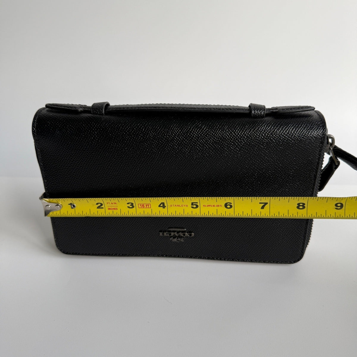 Coach Double Zip Travel Wallet Black Crossgrain Leather F23334