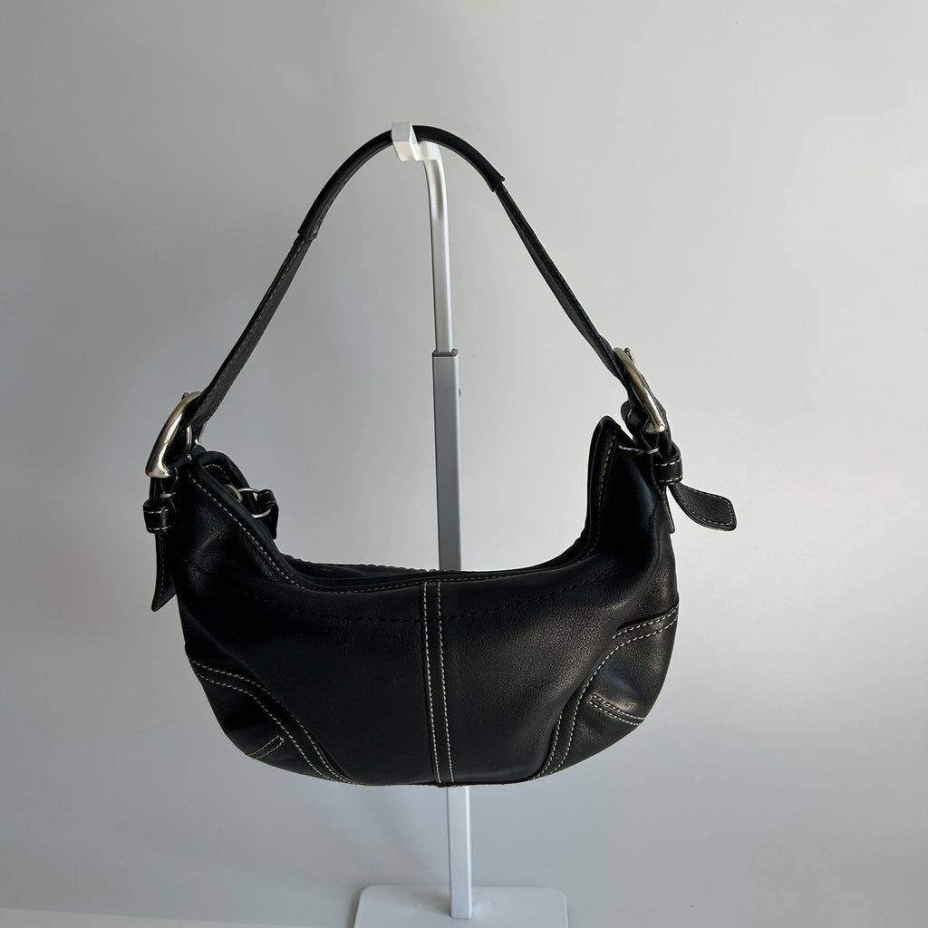 Coach Soho Small Hobo Black Leather Shoulder Bag 9541