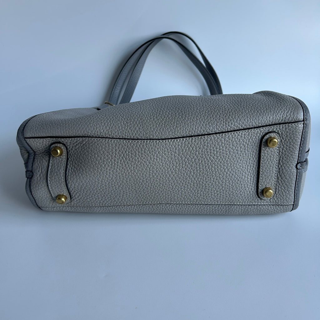 Coach Lori Shoulder Bag Dove Grey Pebbled Leather C6627
