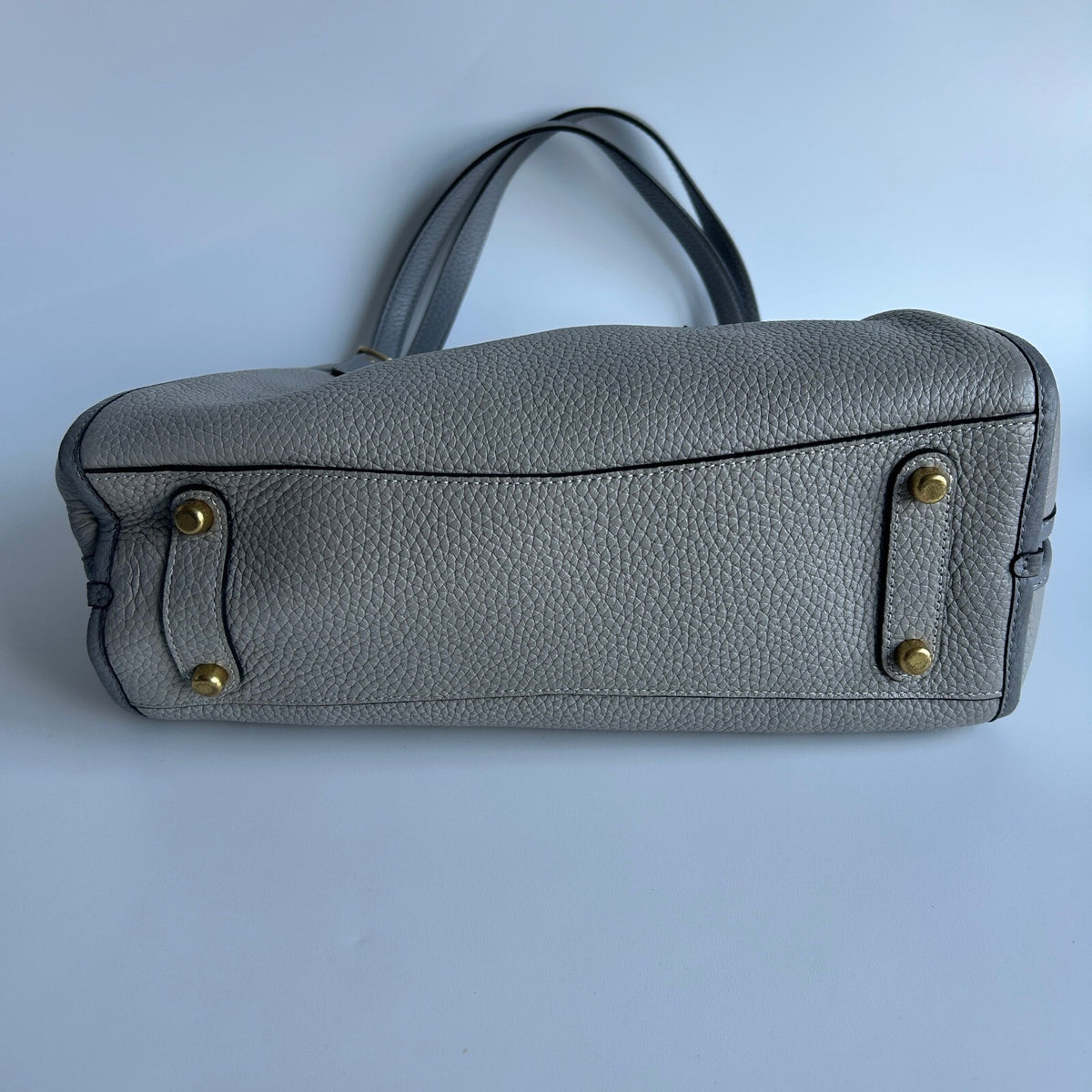 Coach Lori Shoulder Bag Dove Grey Pebbled Leather C6627