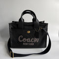 Coach Cargo Tote 26 Black Pebble Leather Crossbody CAM665
