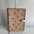 Coach Notebook Cover Sand Multi Signature Canvas Floral Print CA058