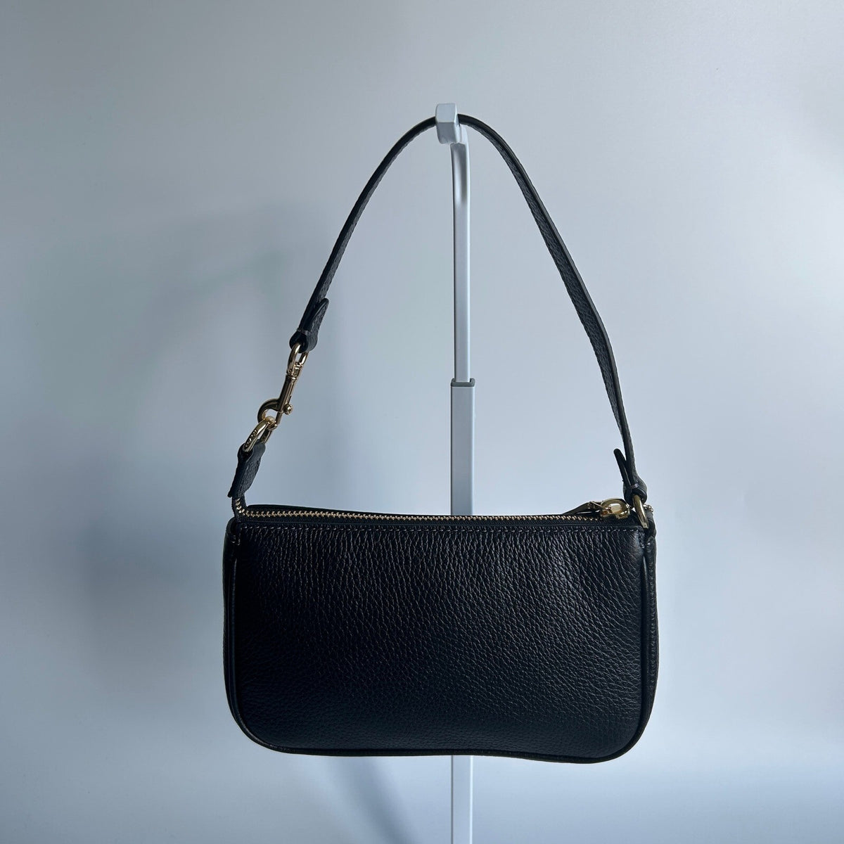 Coach Nolita 19 Black Pebble Leather Shoulder Bag CBQ88