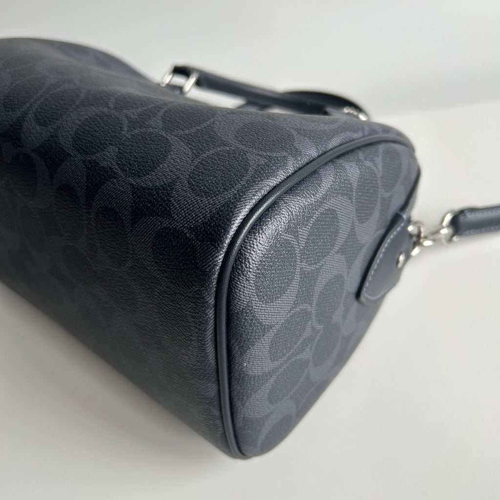 Coach Rowan Satchel Denim Midnight Signature Canvas Bag CH280