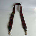 Coach Logo Jacquard Webbing Burgundy Red Crossbody Bag Strap CA094 Gold Hardware