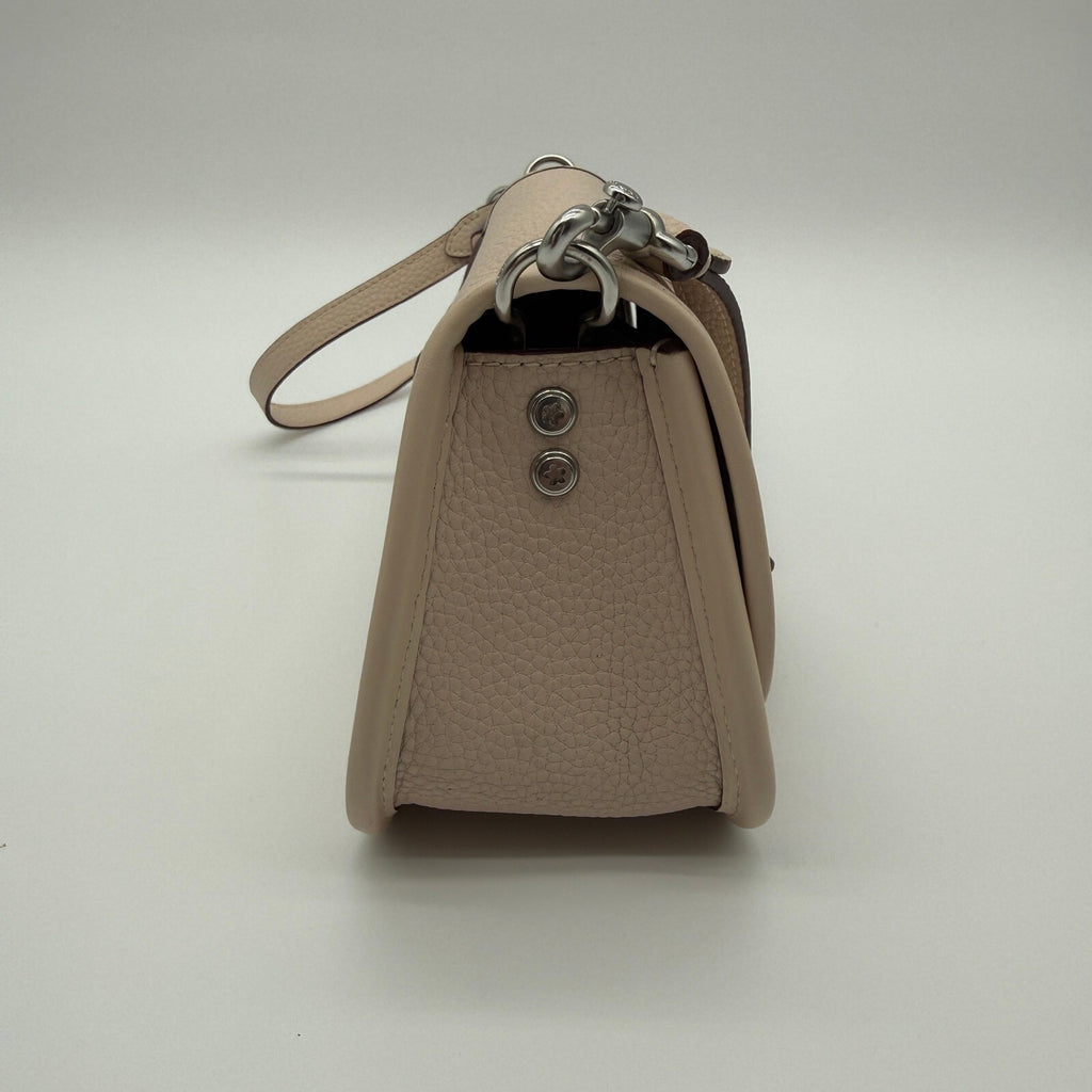 Coach Coachtopia Wavy Dinky Cloud White Pebbled Leather Crossbody Bag CK113
