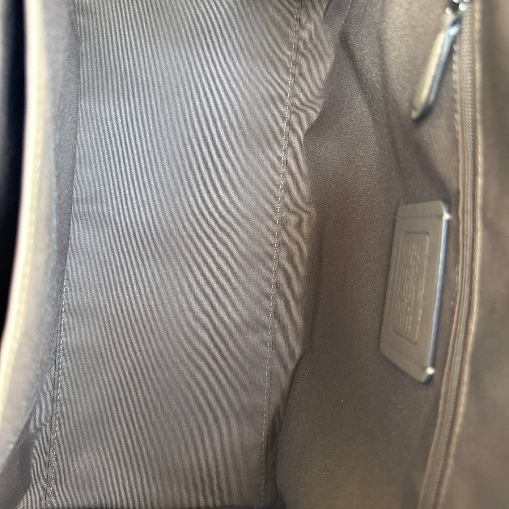 Coach Large Rowan Satchel Dark Stone Taupe Pebbled Leather Bag CV960