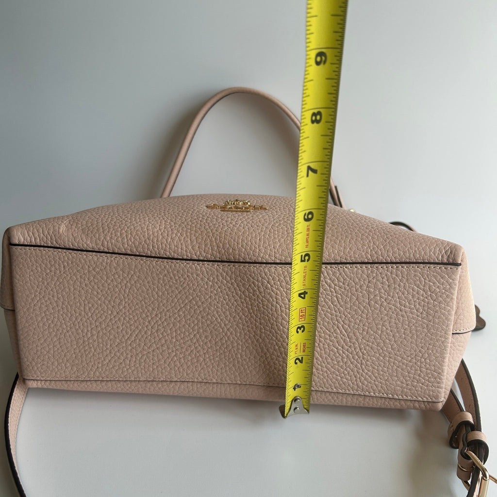 Coach Laurel Shoulder Bag Cream Tan Pebbled Leather Bag CBH81