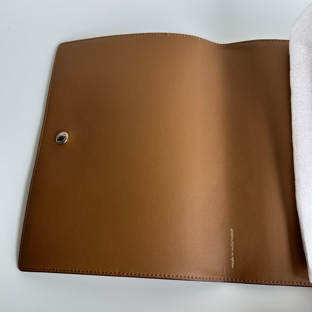 Coach Notebook Cover Signature Canvas Strawberry Print Brown Leather CH490