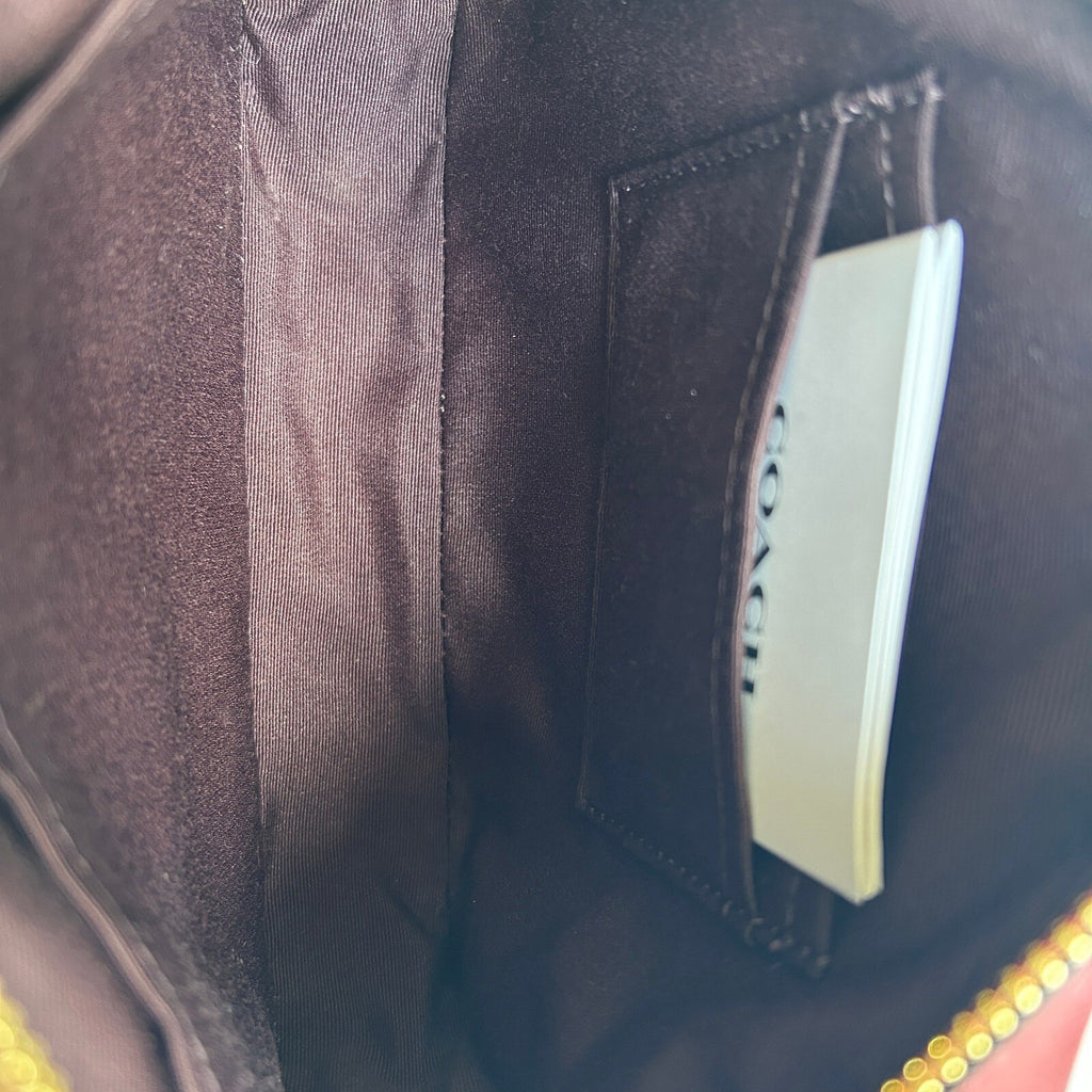 Coach Mini Jamie Crossbody Burgundy Signature Leather Camera Bag CC943