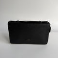 Coach Double Zip Travel Wallet Black Crossgrain Leather F23334